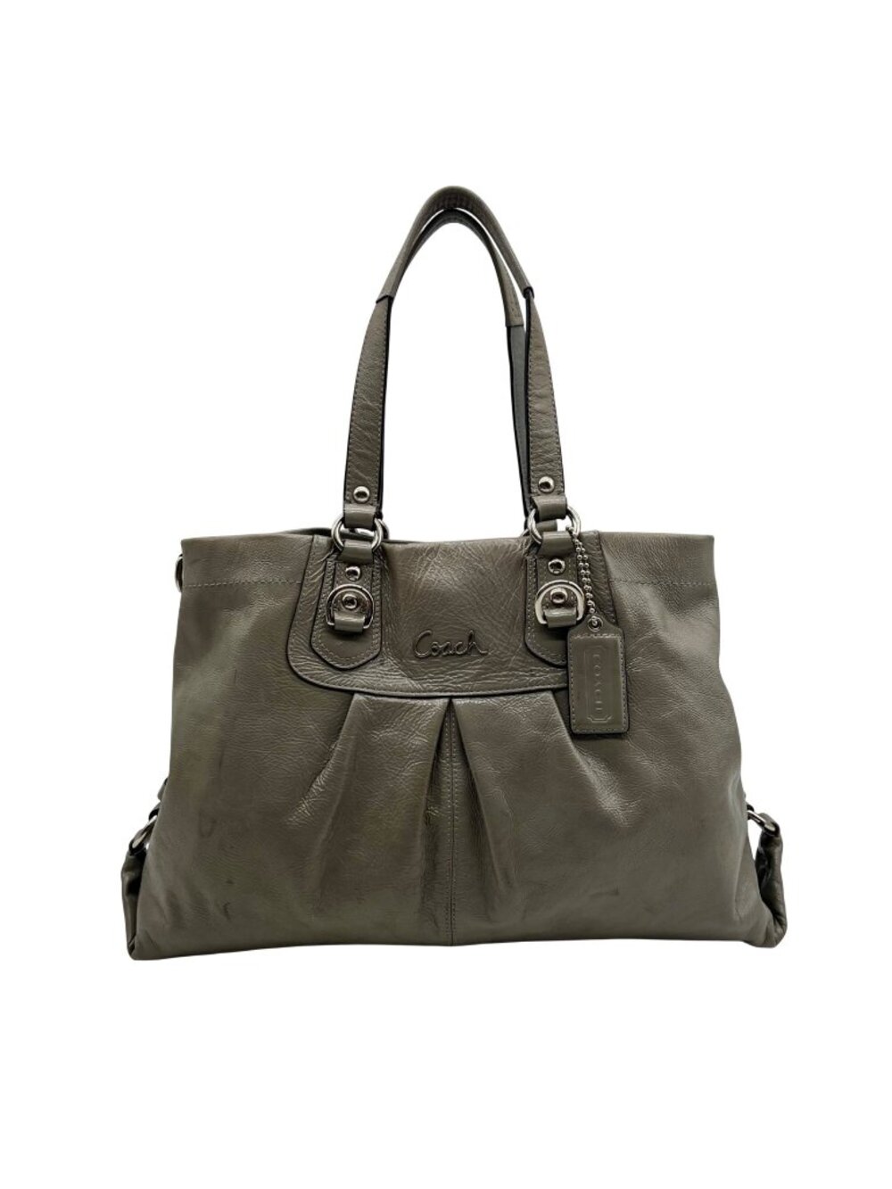 Coach Grey Ashley Ruched Shoulder Bag F15516